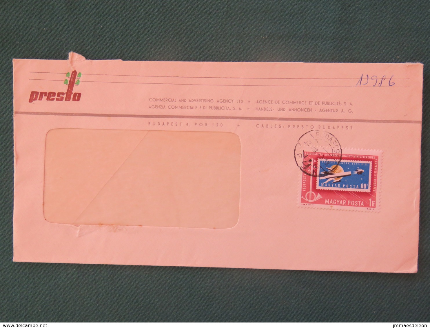 Hungary 1963 Cover From Budapest - Space - Stamp On Stamp - Covers & Documents