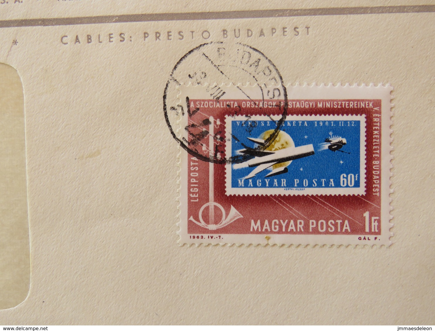 Hungary 1963 Cover From Budapest - Space - Stamp On Stamp - Covers & Documents