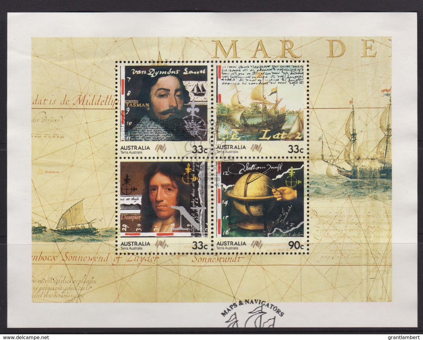 Australia 1985 Bicentenary Navigators Minisheet Used - Oblitérés