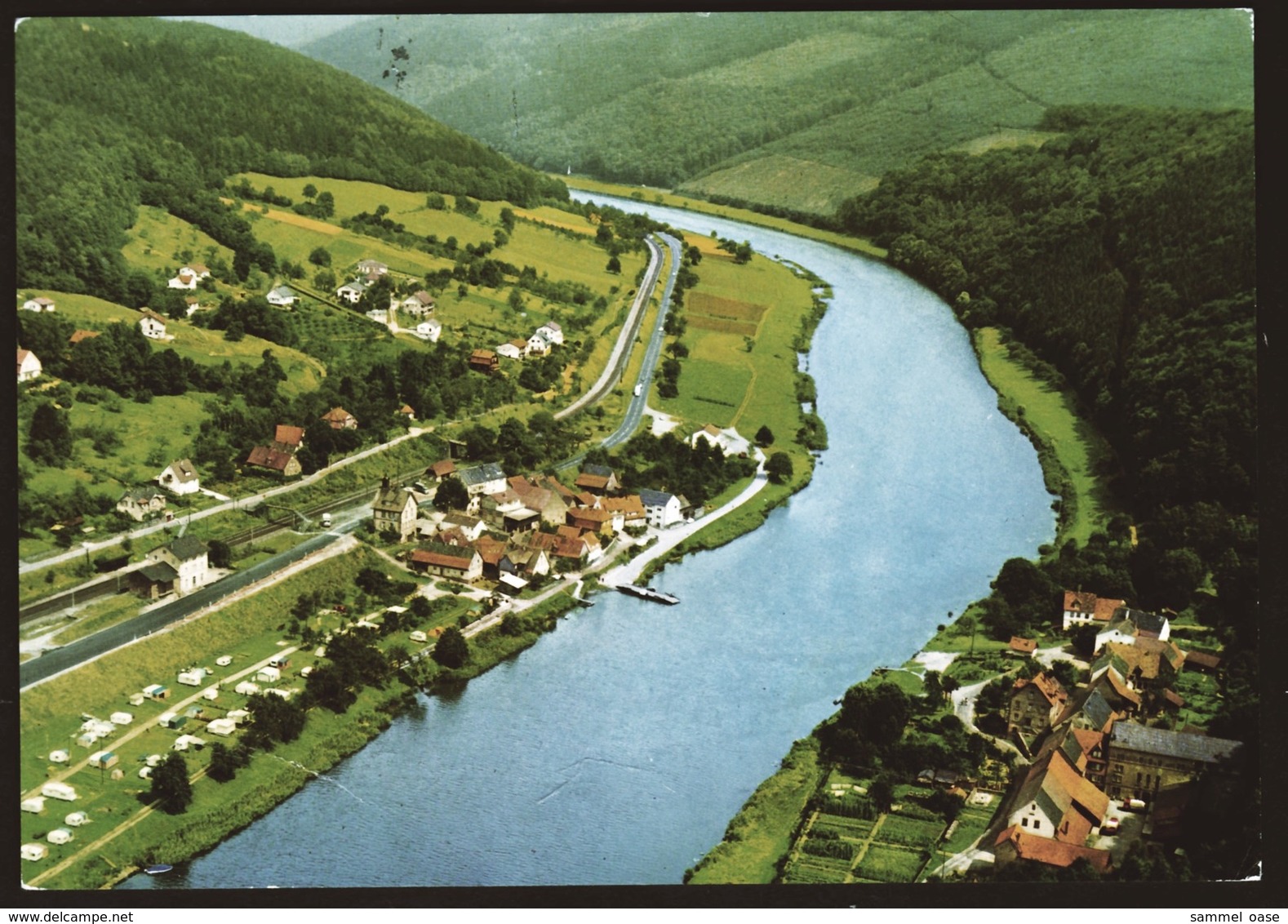 Neckarhausen Bei N.-Steinach  - Camping Brecht  -  Luftbild  -  Ansichtskarte 1970  (11287) - Ladenburg