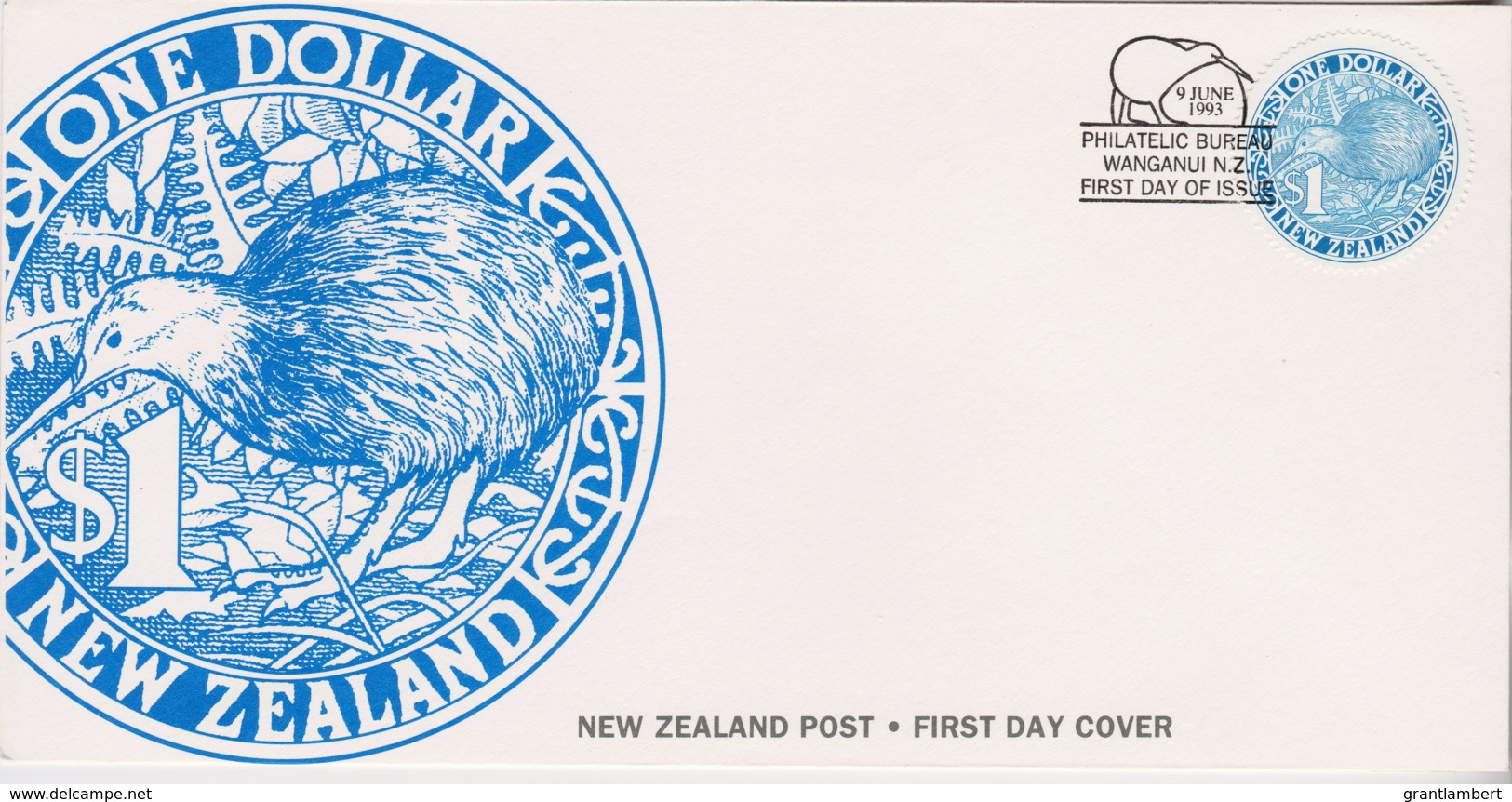 New Zealand 1993 Round Blue Kiwi FDC - FDC