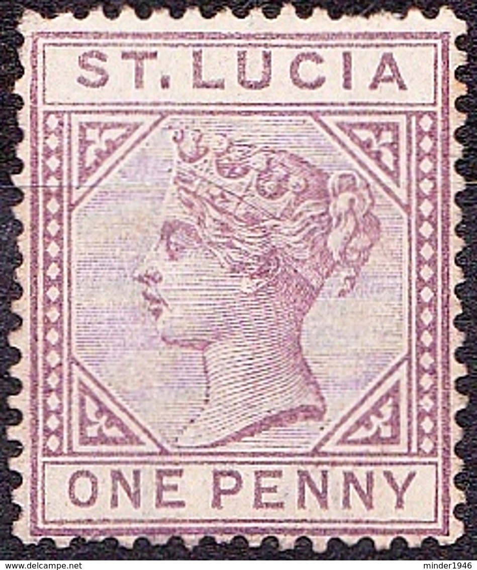 ST LUCIA 1886 QV 1d Dull Mauve Die I SG42 MH - St.Lucia (...-1978)