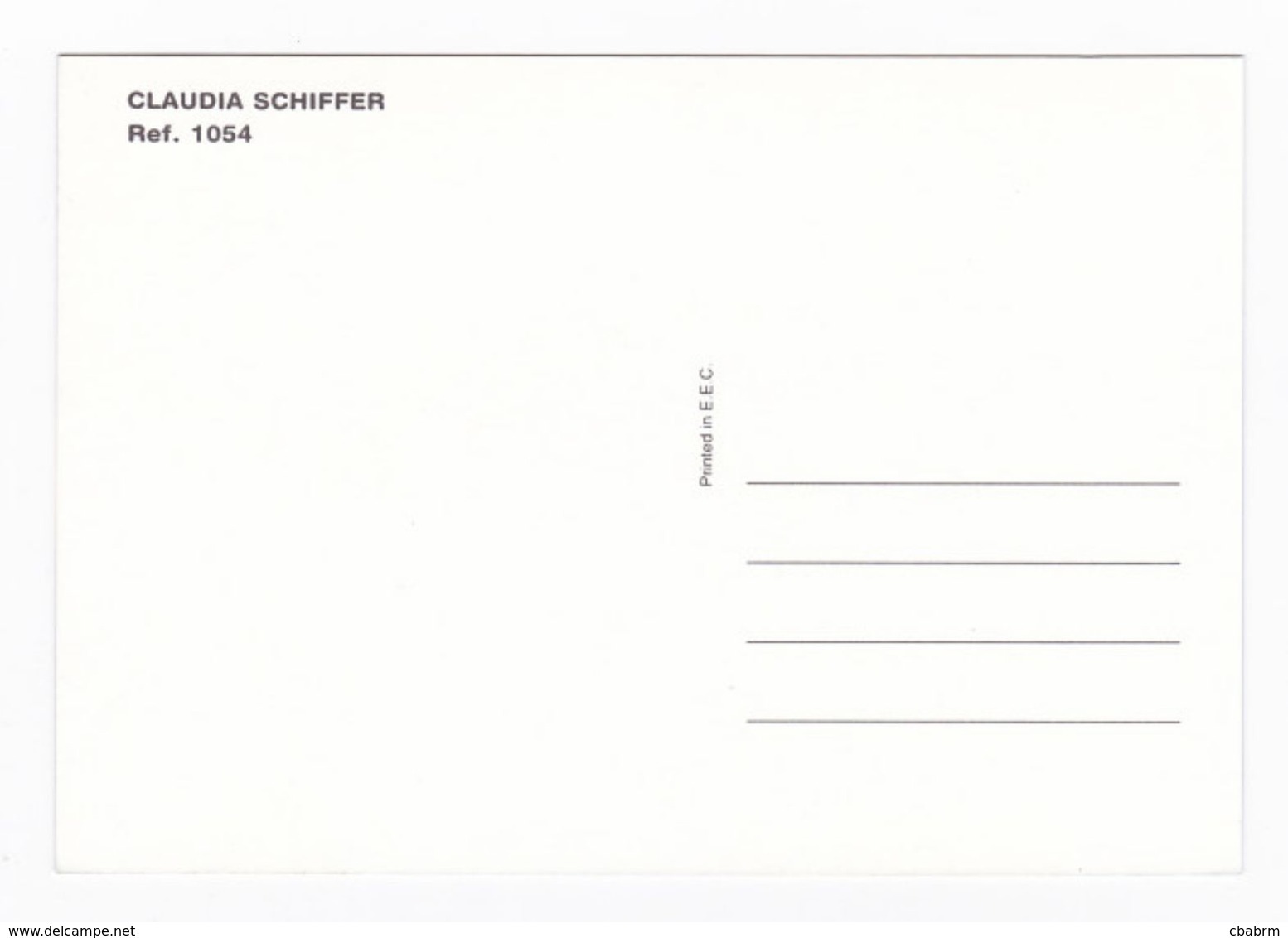 Claudia SCHIFFER Carte Postale N° 1054 - Femmes Célèbres