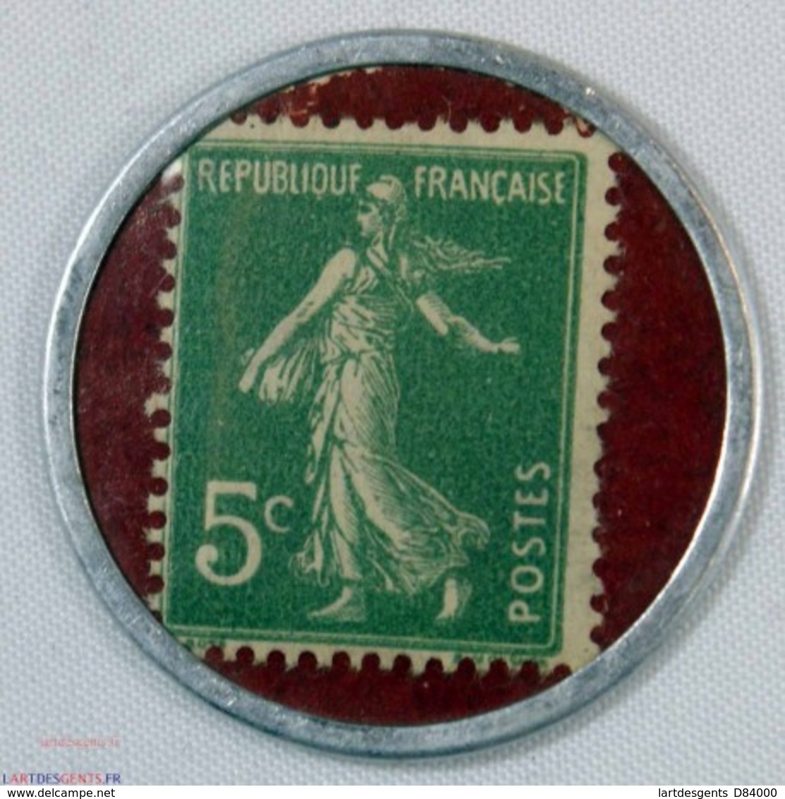 N° 137 , TIMBRE MONNAIE Huiles Pour Autos SPIDOLEINE , 5c Semeuse - Unused Stamps