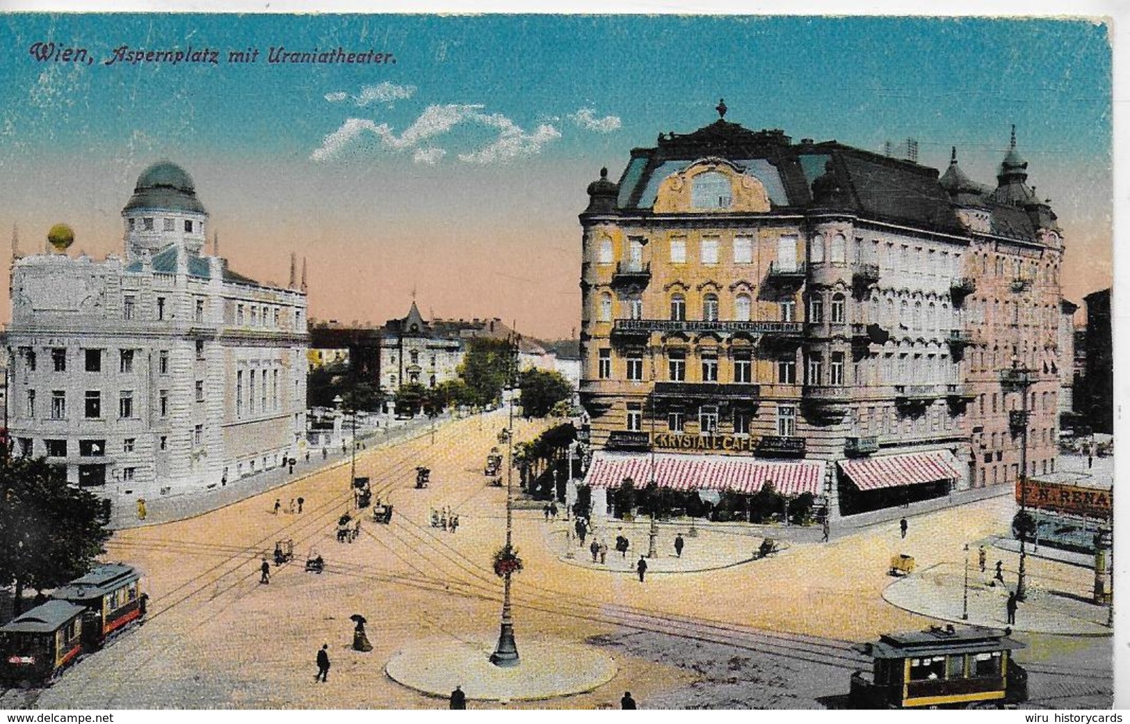 AK 0279  Wien - Aspernplatz Mit Uraniatheater Um 1918 - Wien Mitte