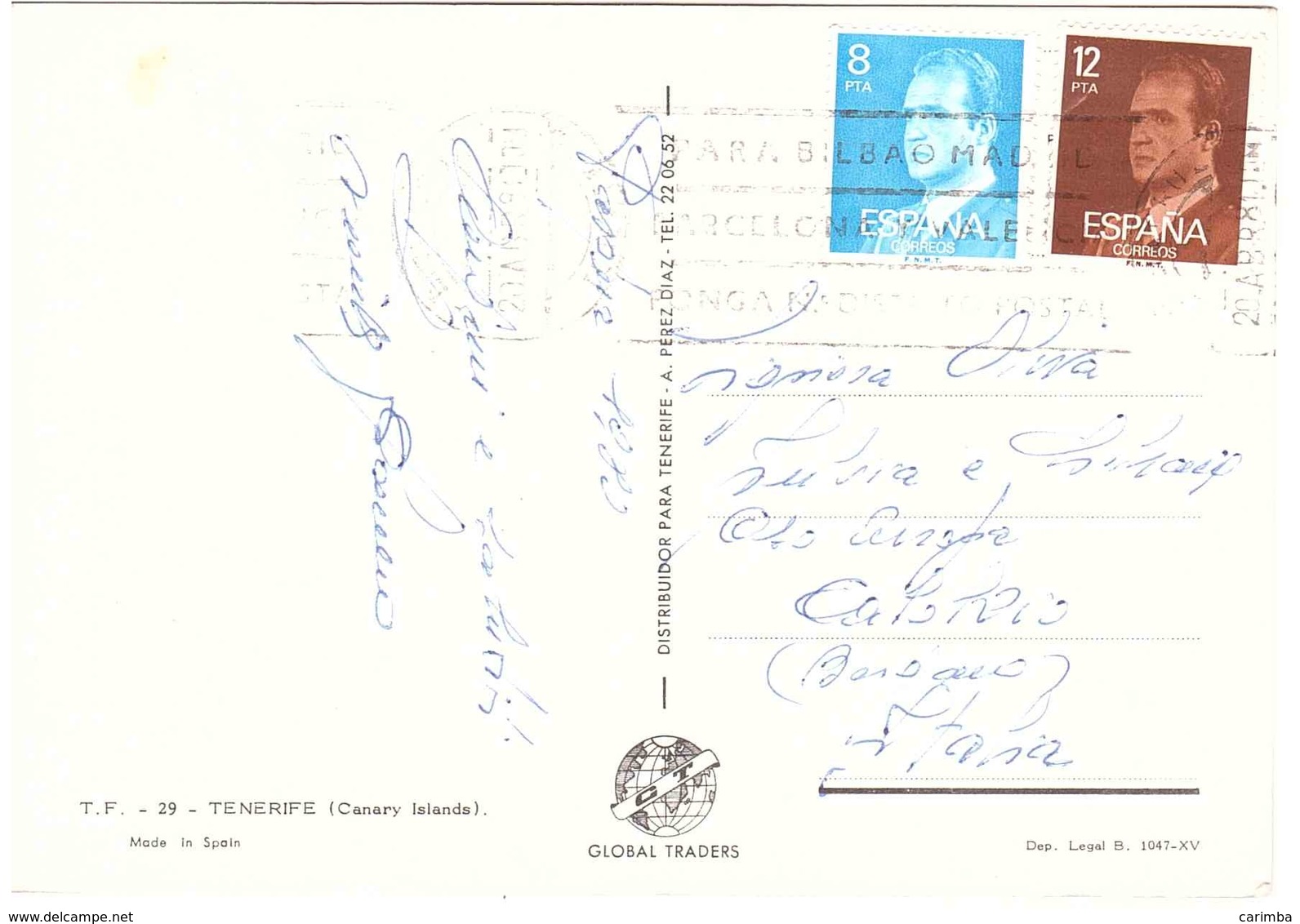 CARTOLINA  X ITALY TENERIFE - Storia Postale