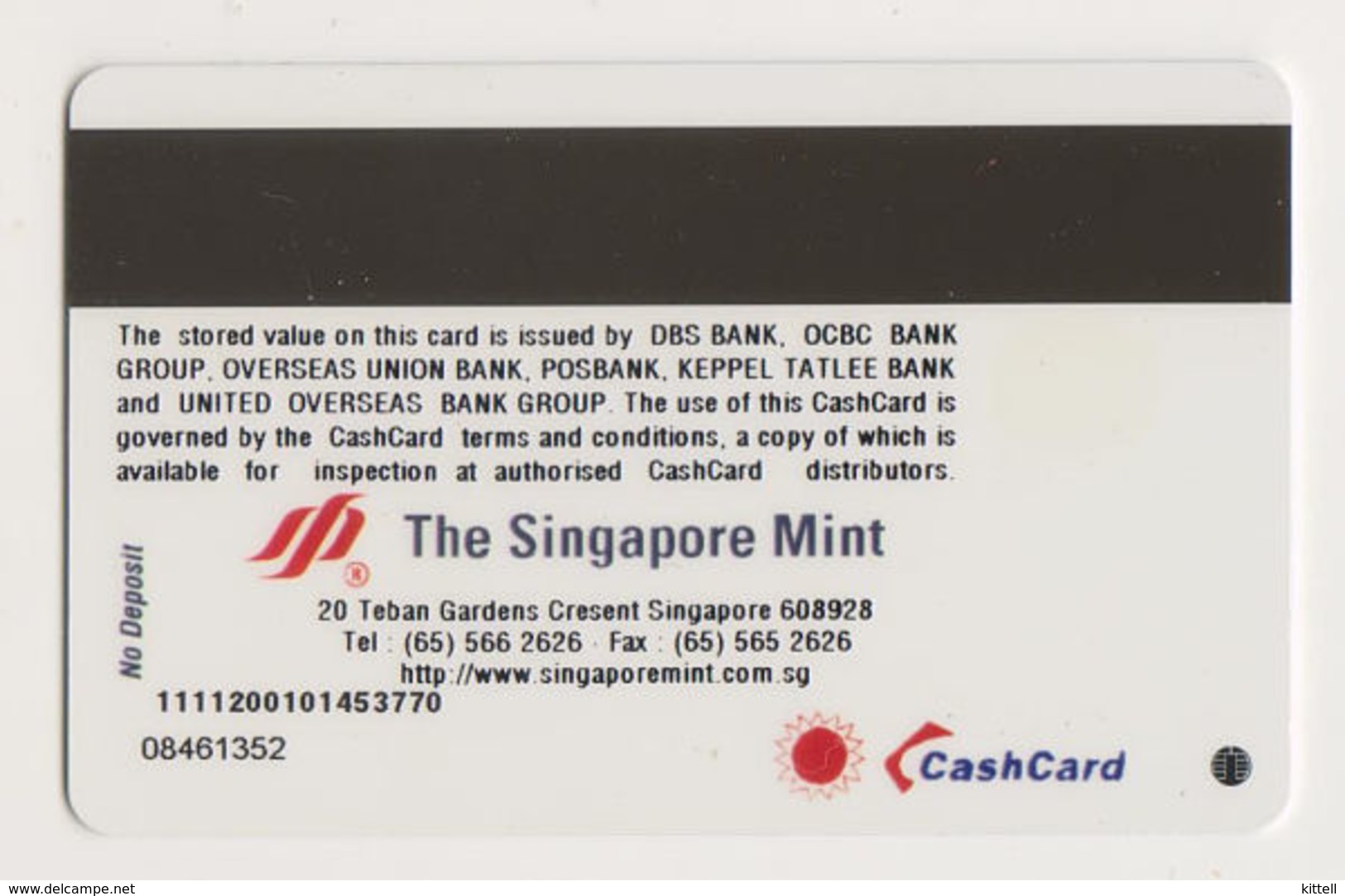 Singapore Old Cash Card NASA World Tour Gemplus Chip Unused Cashcard - Autres & Non Classés