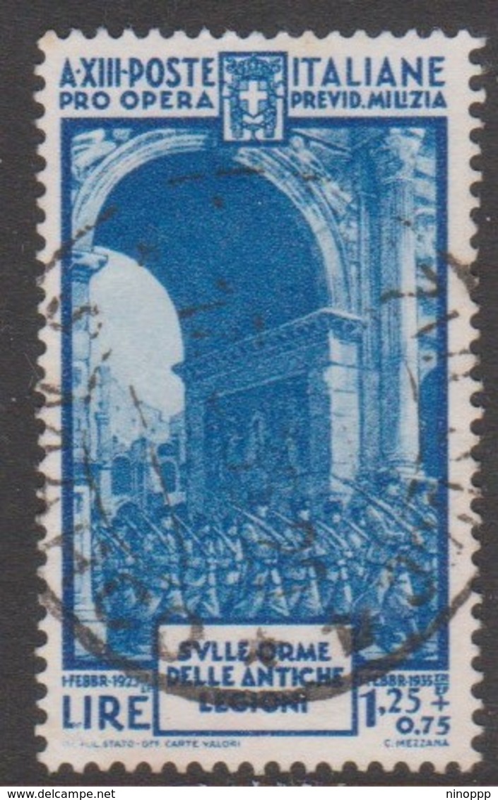 Italy S 383 1935 National Defence 4th Issue,lire 1,25 Blue, Used - Used