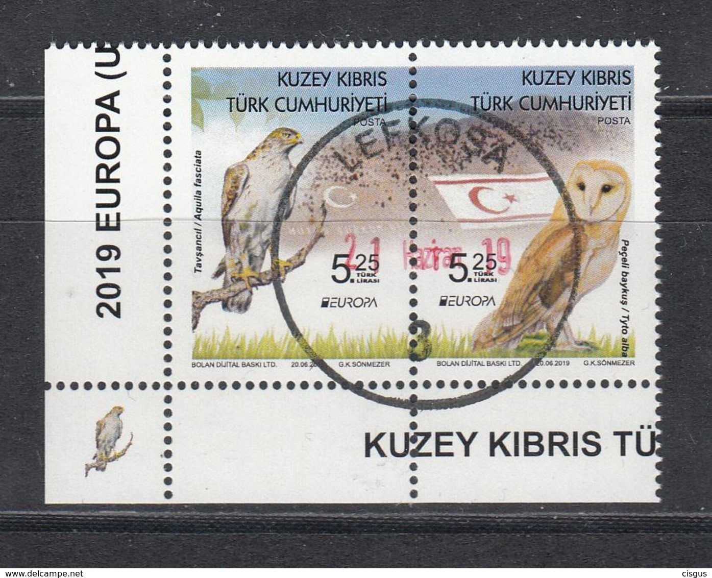 Cyprus Zypern Türk. 2019 Stamp Bird Vogel Used - 2019