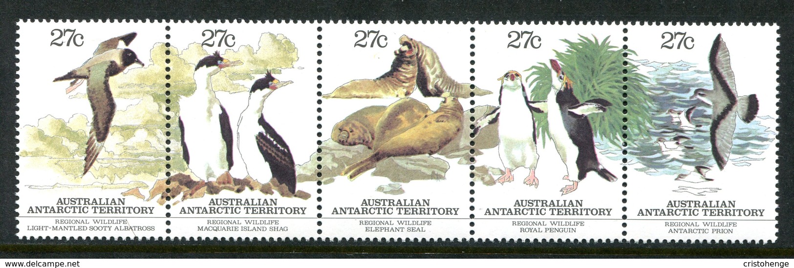 Australian Antarctic Territory 1983 Regional Wildlife Set MNH (SG 55-59) - Unused Stamps