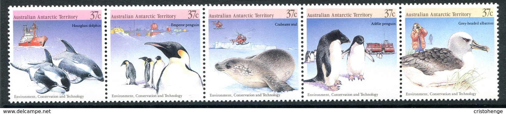 Australian Antarctic Territory 1988 Environment, Conservation & Technology Set MNH (SG 79-83) - Unused Stamps