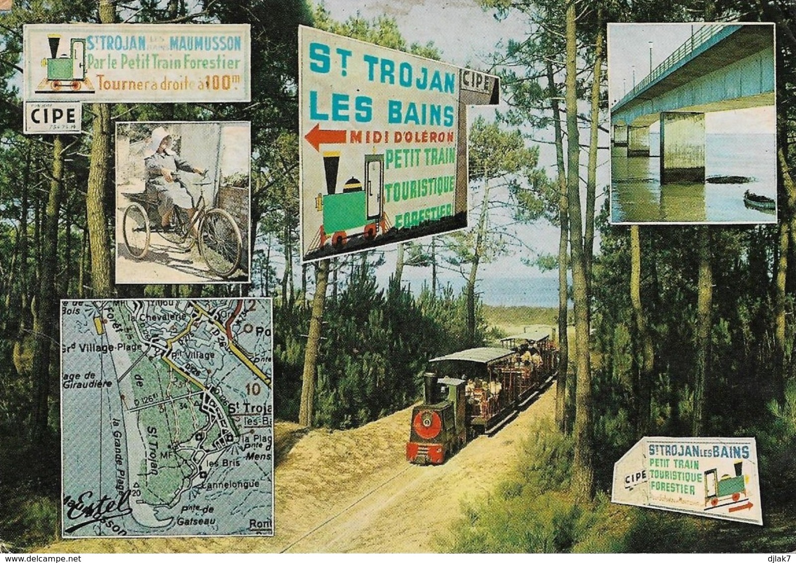 17 Ile D'Oléron Saint Trojan Le P'tit Train Touristique (2 Scans) - Ile D'Oléron