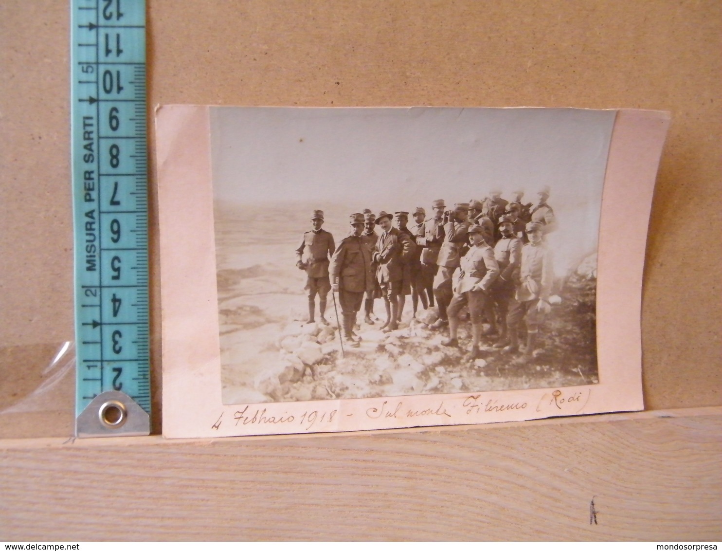 MONDOSORPRESA,  FOTOGRAFIA, RODI SUL MONTE FILEREMO, FILERISMOS, 1918 - Guerra, Militari