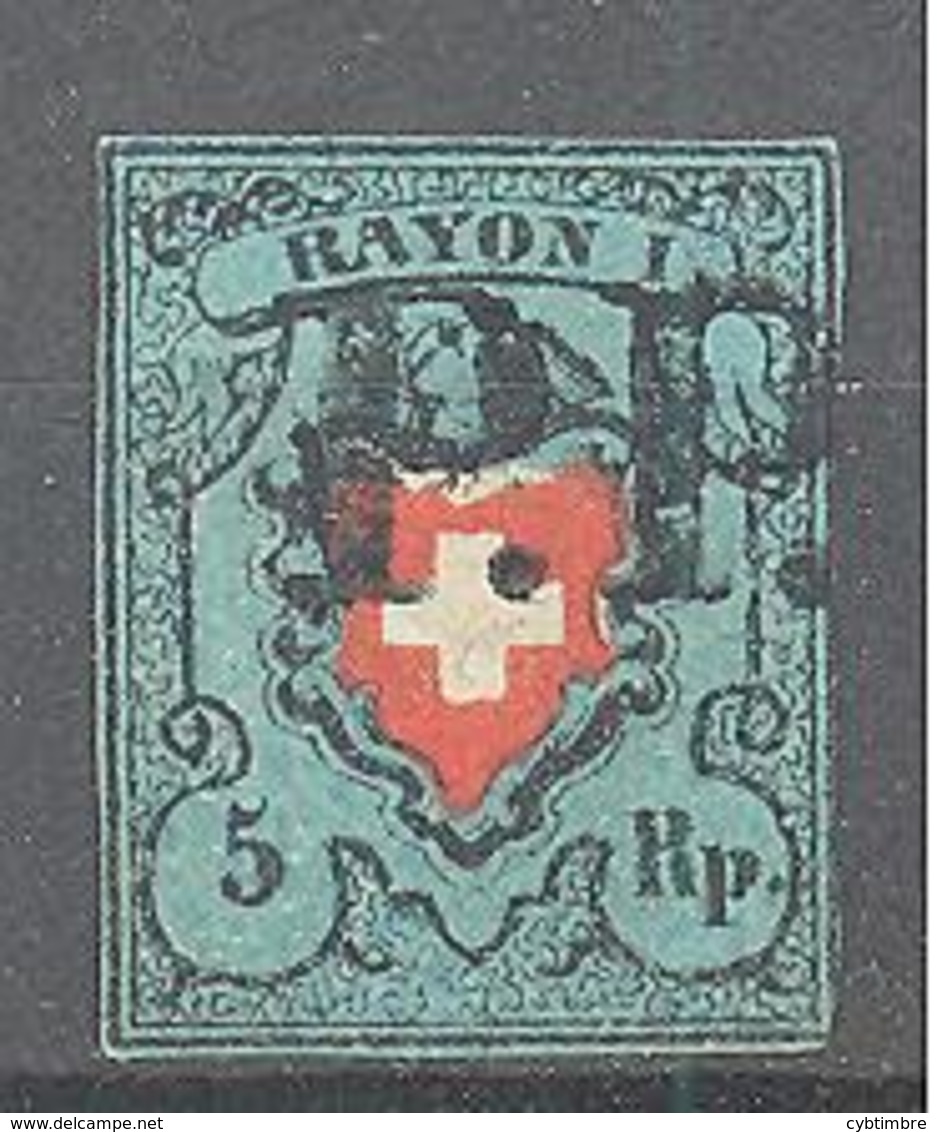 Suisse: Yvert N° 14°; Cote 600.00€ - 1843-1852 Federal & Cantonal Stamps