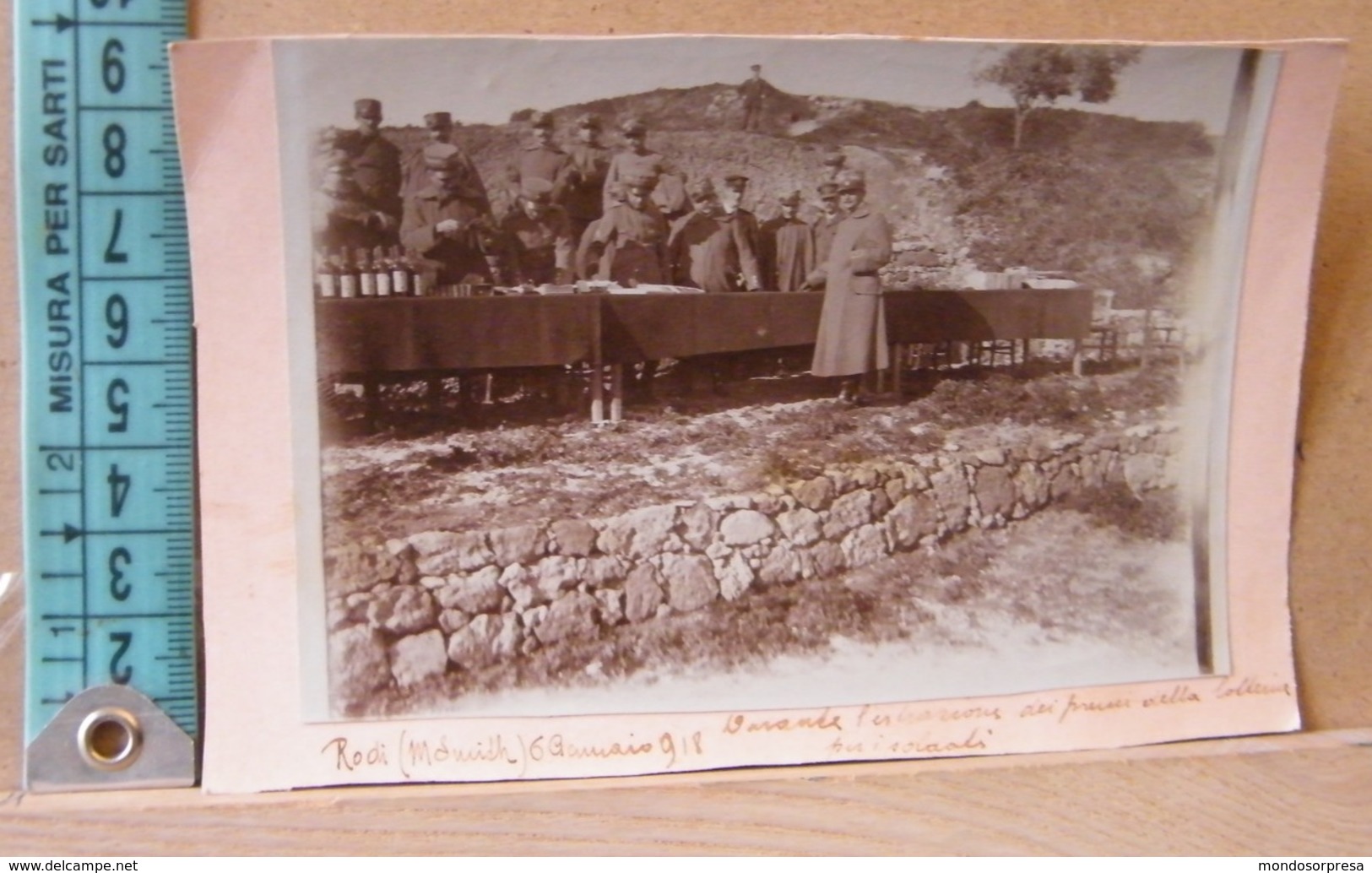 RODI, FOTOGRAFIA,  DURANTE L' ESTRAZIONE DEI PREMI DELLA LOTTERIA, 1918 - Guerra, Militari