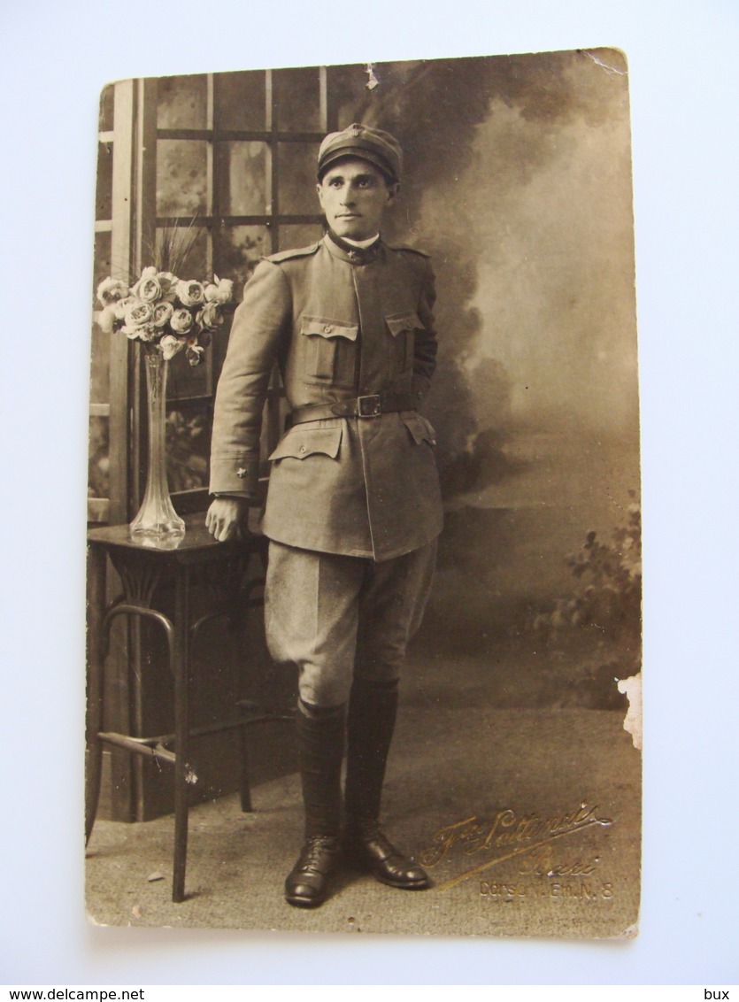 1917  BARI FOTO  LATTANZI     MILITARE    MILITARI   FOTOCARTOLINA  FORMATO  PICCOLO NON VIAGGIATA Fotografica - Uniformi