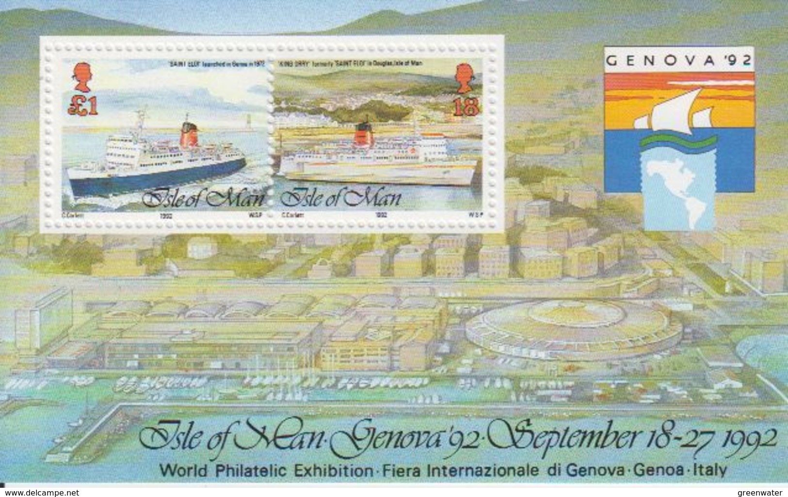 Isle Of Man 1992 Genova 92 / Ships M/s ** Mnh (43505A) - Man (Eiland)