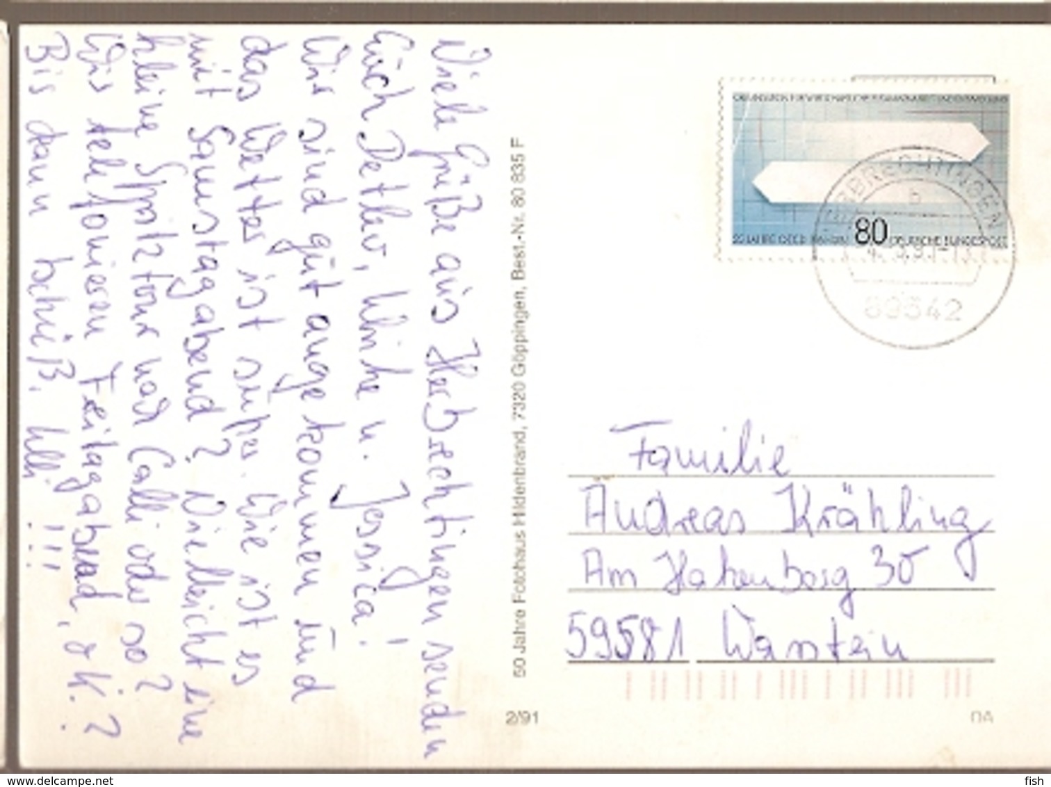 Germany & Circulated, Greetings From Herbrechtingen,  Warstein 1990 (4322) - Greetings From...