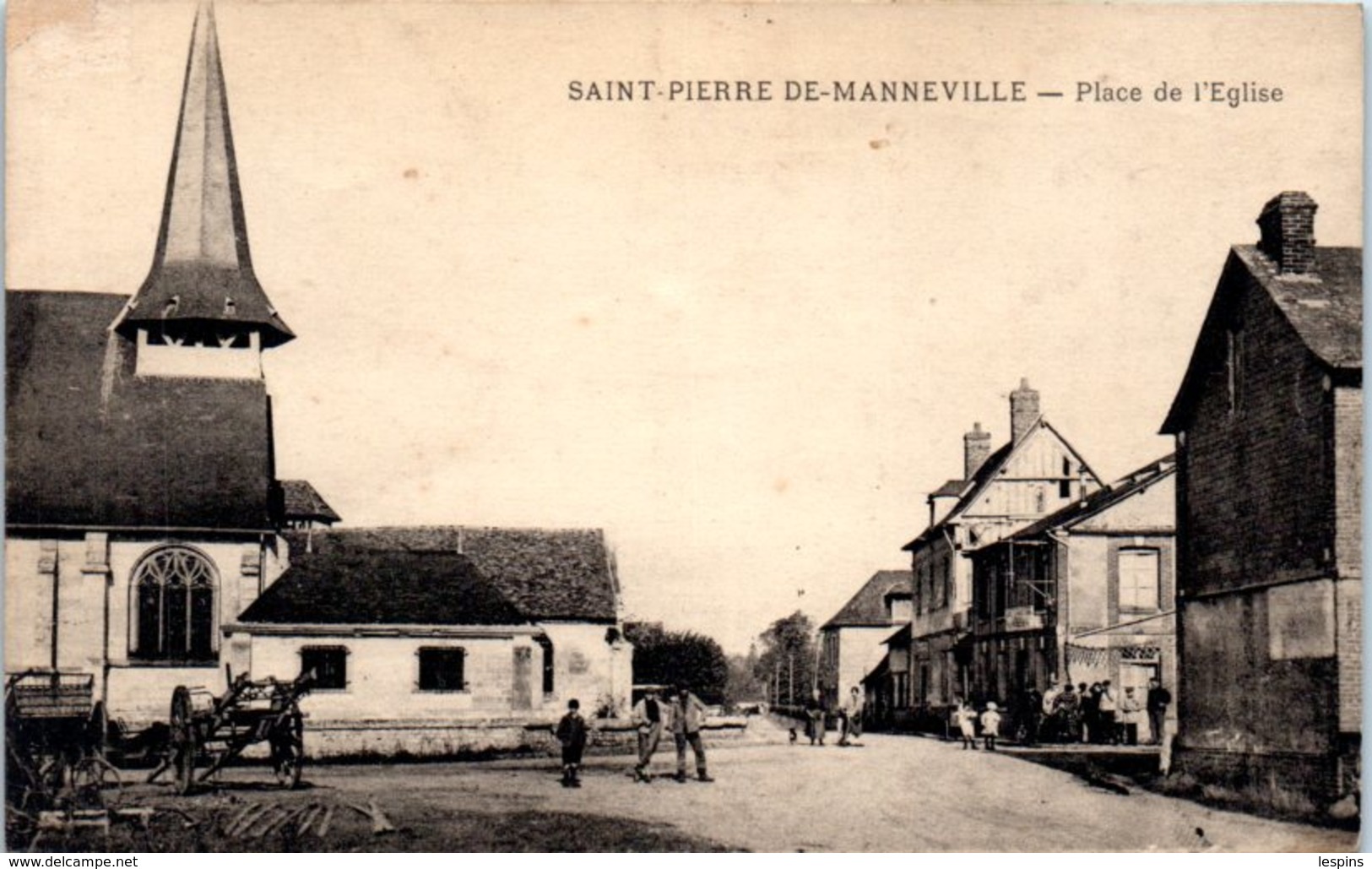 76 - SAINT PIERRE De MANNEVILLE -- Place De L'Eglise - Altri & Non Classificati