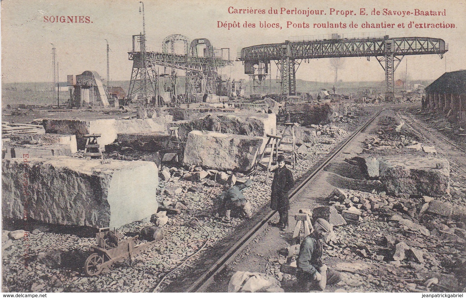 619  Soignies Carrieres Du Perlonjour Depot Des Blocs Ponts Roulants De Chantier Et D Extraction - Soignies