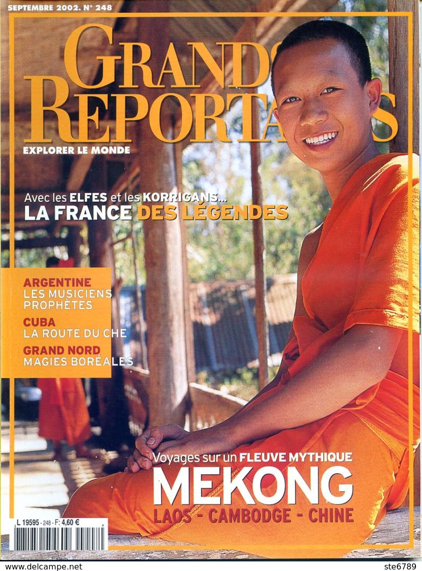 Grands Reportages  N° 248 Mekong Laos Cambodge Chine , Argentine , Cuba , Djibouti , France Legendes Elfes Korrigans - Géographie