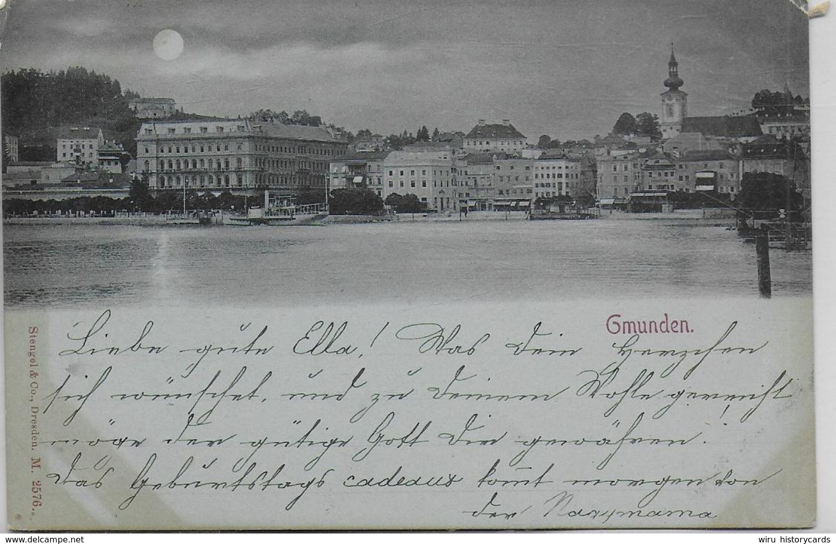 AK 0280  Gmunden - Mondscheinkarte Um 1899 - Gmunden