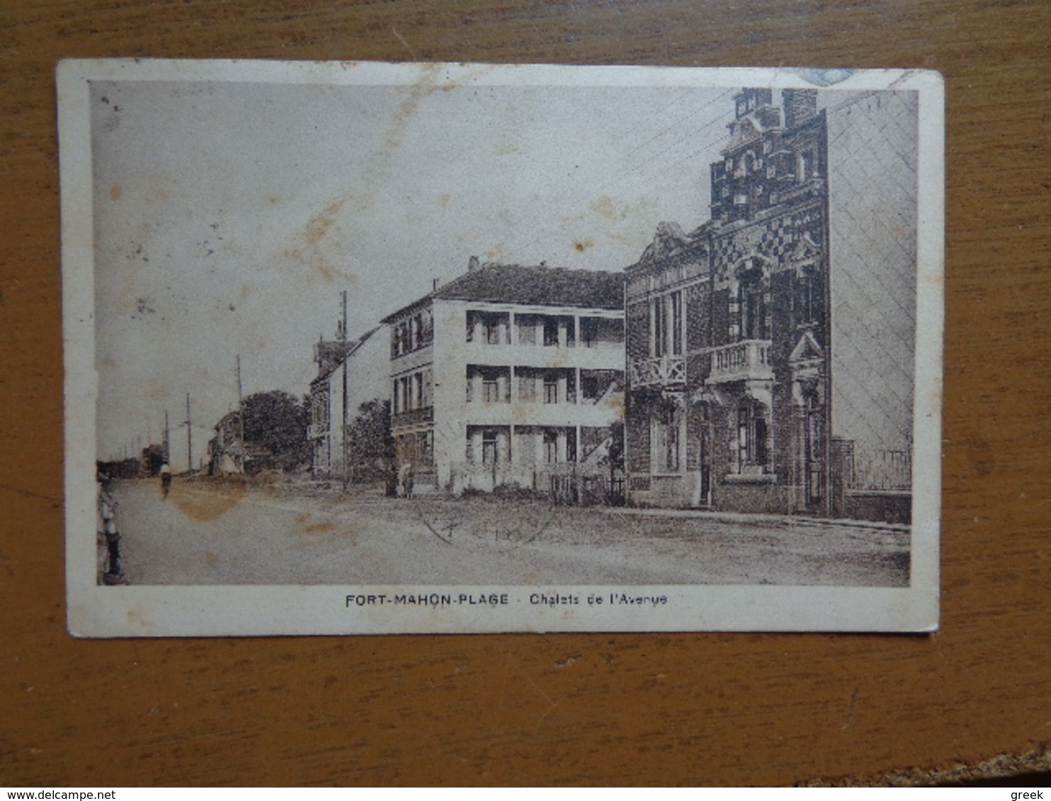 France / Fort Mahon Plage, Chalets De L'Avenue -> Written 1939 (kaart Is Vuil) - Fort Mahon