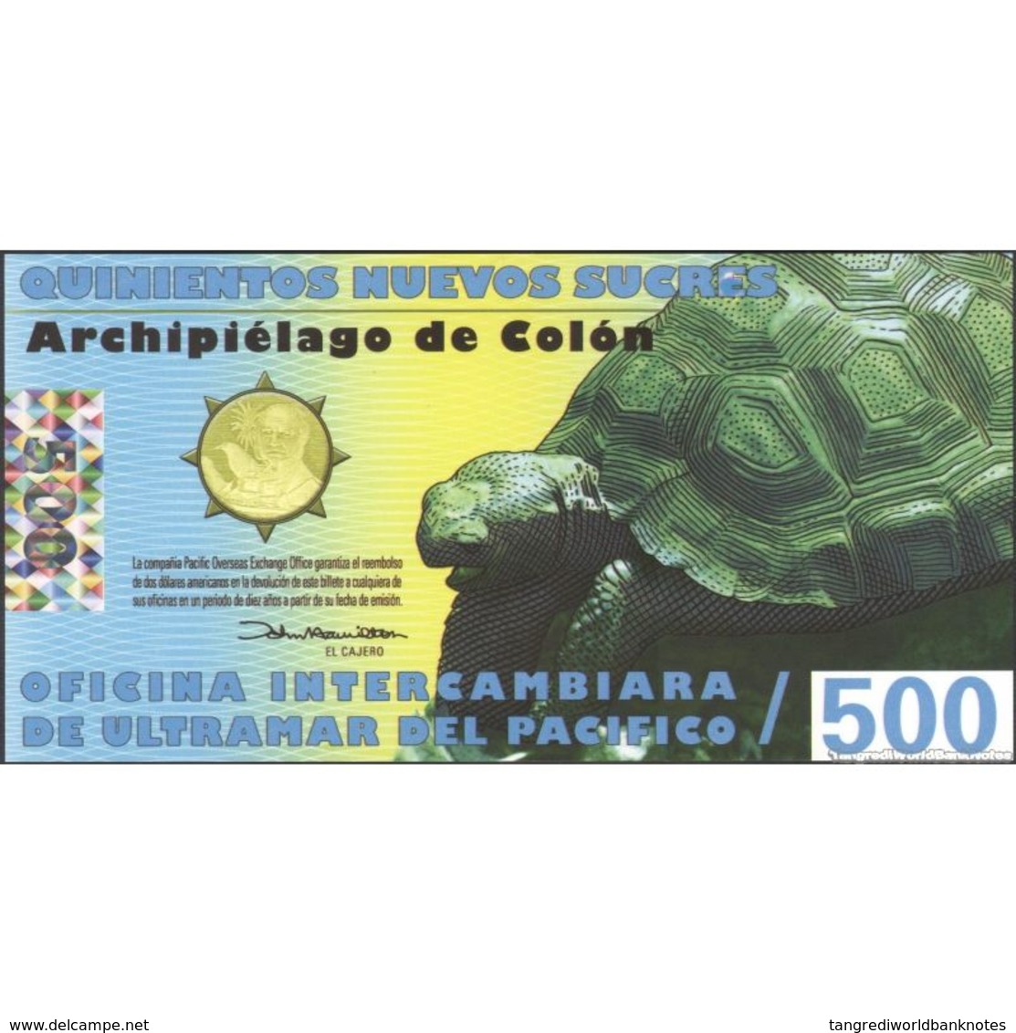 TWN - ISLAS GALAPAGOS (private Issue) - 500 Nuevos Sucres 23.9.2011 Polymer UNC - Altri & Non Classificati