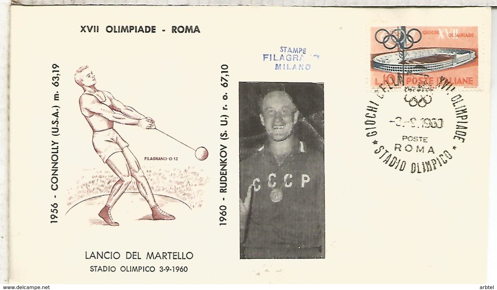 ITALIA 1960 JUEGOS OLIMPICOS DE ROMA OLYMPIC GAMES MAT STADIO OLIMPICO - Ete 1960: Rome