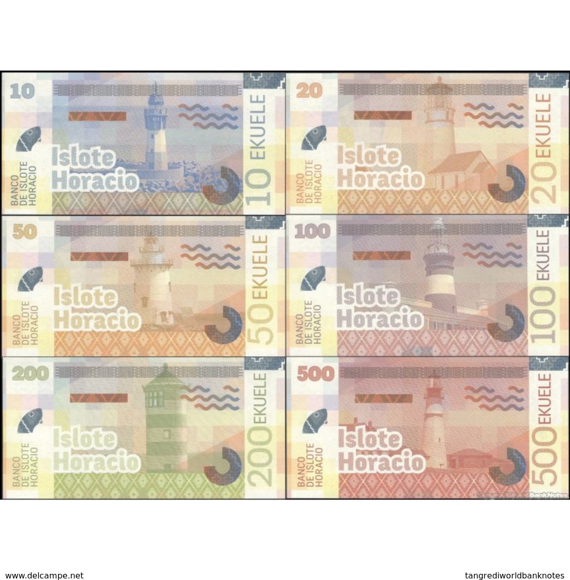 TWN - ISLOTE HORACIO (private Issue) - 10-500 Ekuele 2016 Set Of 6 UNC - Altri & Non Classificati