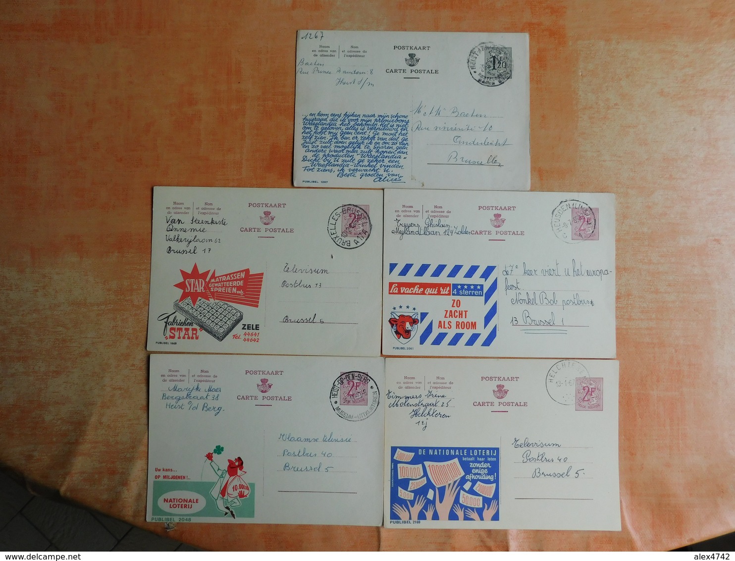 Lot De 5 Entiers Postaux Publibel (F8) - Publibels