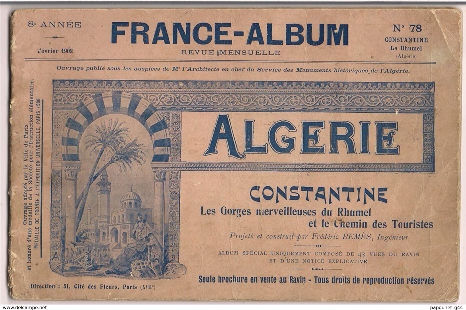 France - Album 1902 ( Algérie Constantine Les Gorges Merveilleuses Du Rhumel Et Le Chemin Des Touristes ) - Unclassified