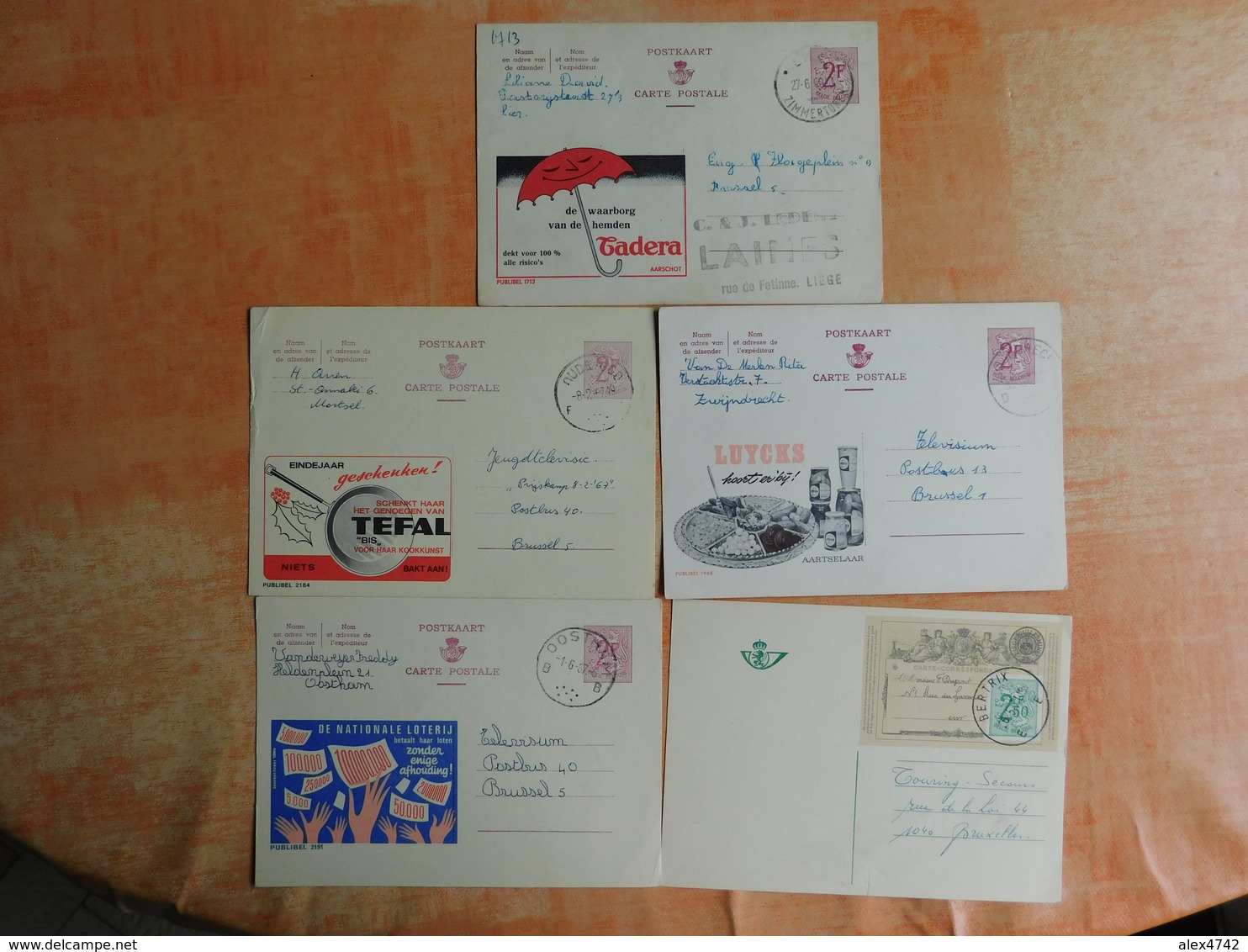 Lot De 5 Entiers Postaux Publibel (G8) - Publibels