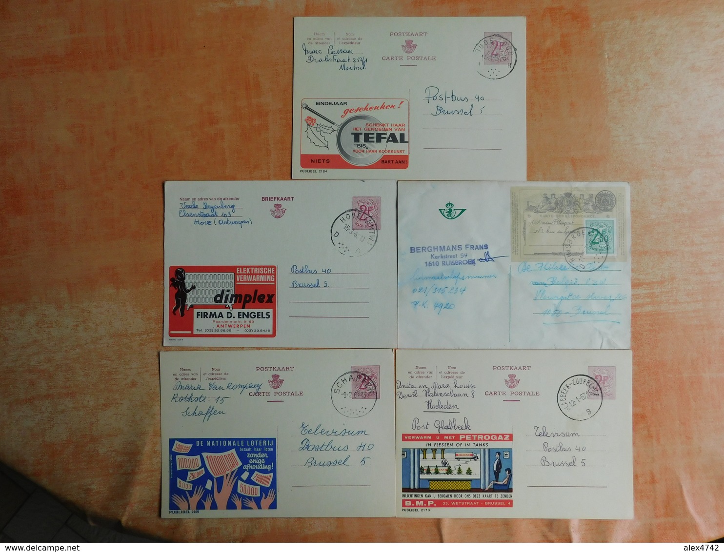 Lot De 5 Entiers Postaux Publibel (G8) - Publibels