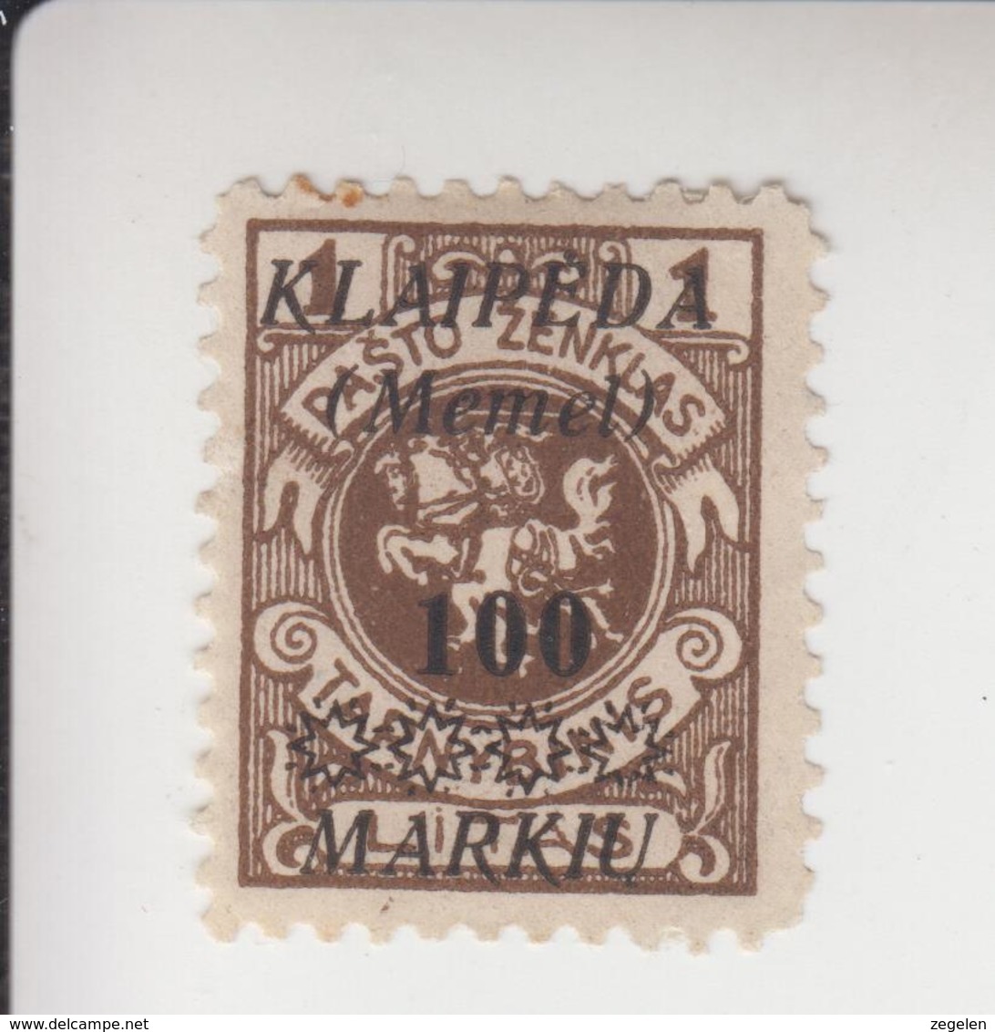 Memelgebied Michel-nr.139  * - Unused Stamps