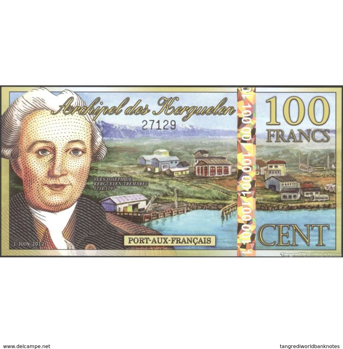 TWN - KERGUELEN ISLANDS (private Issue) - 100 Francs 1.6.2012 POLYMER UNC - Altri & Non Classificati