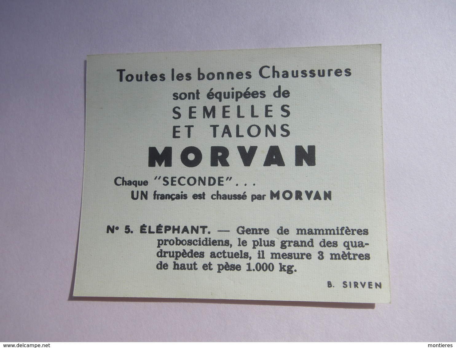 Image - Bon Point Animaux - Chaussures Morvan - N° 5 éléphant - Autres & Non Classés