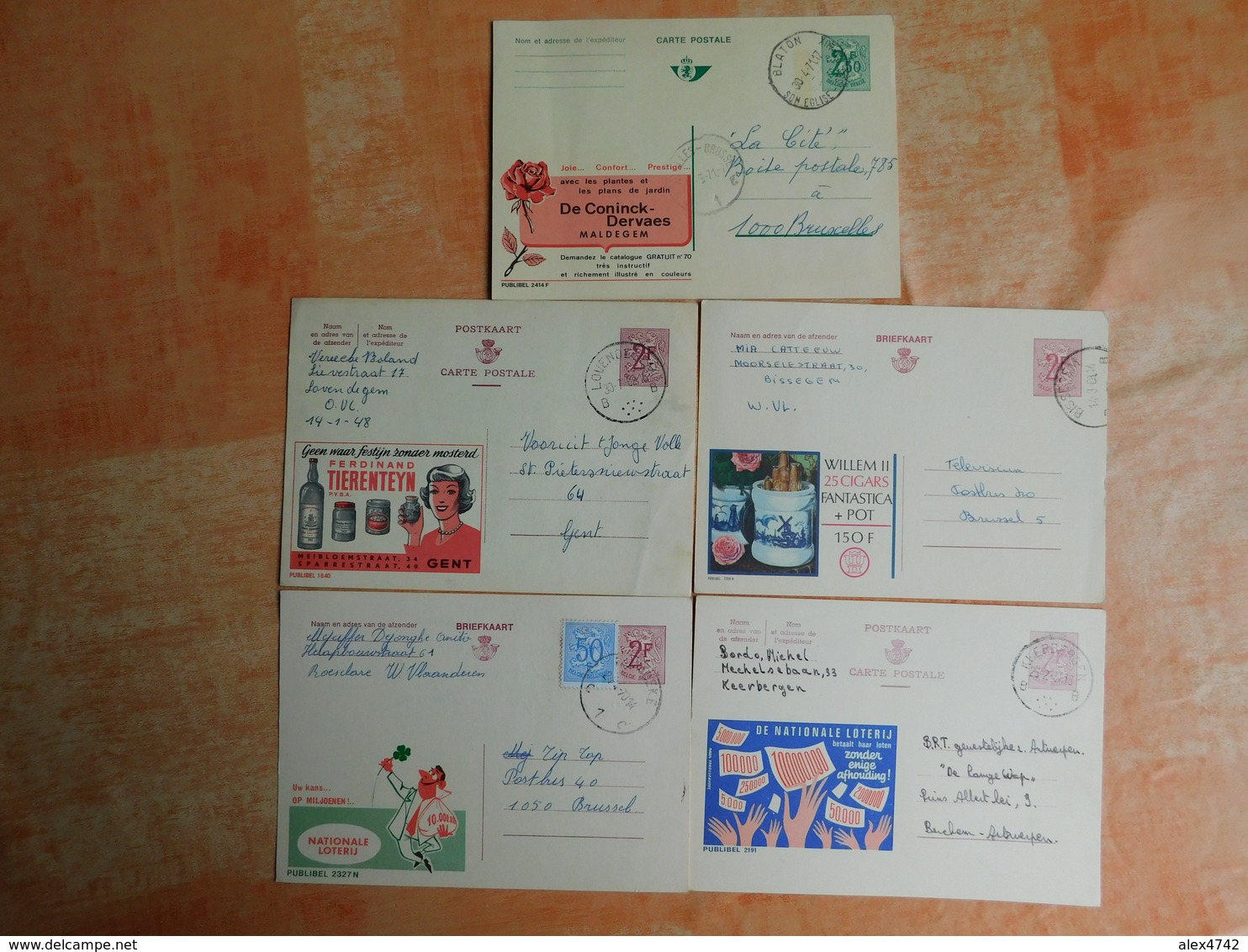 Lot De 5 Entiers Postaux Publibel (J8) - Publibels