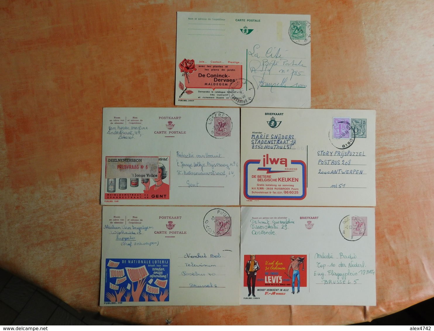 Lot De 5 Entiers Postaux Publibel (J8) - Publibels