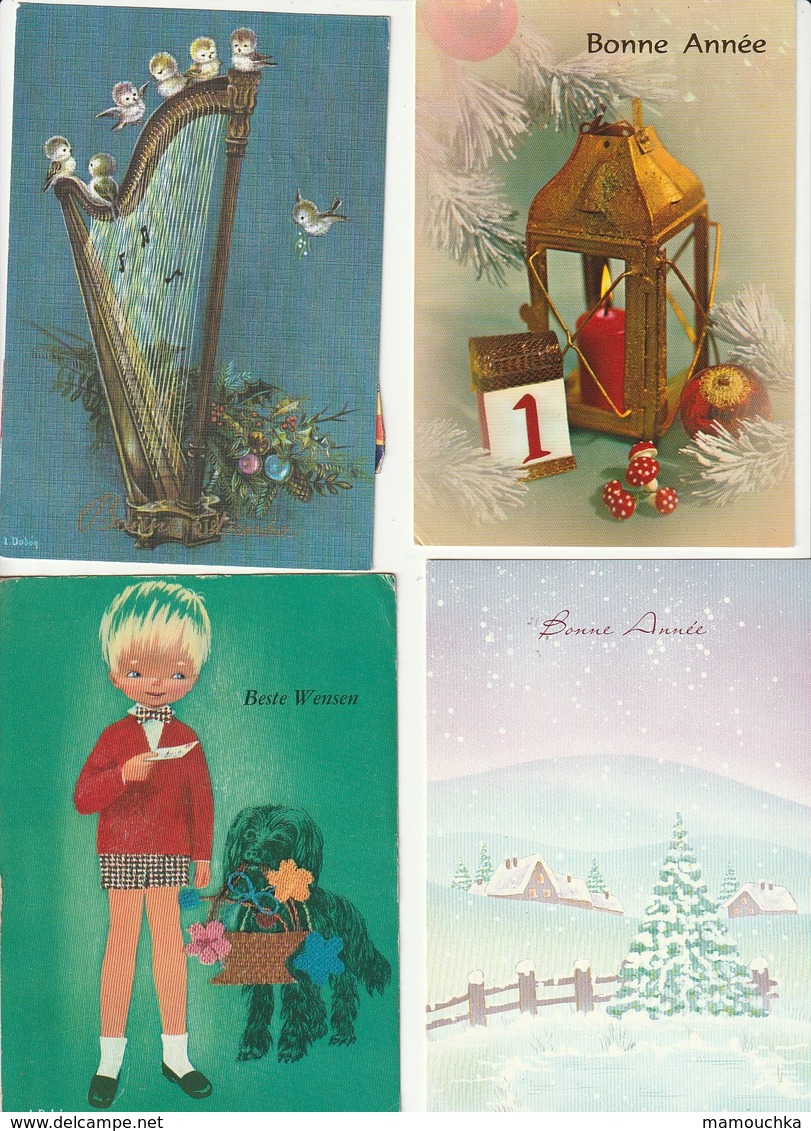 Lot 51 Cartes Bonne Année, Joyeux Noël Gelukkig Nieuwjaar - New Year