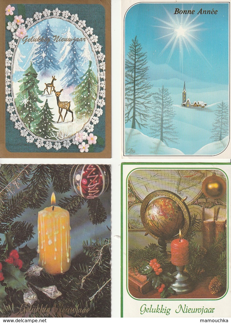 Lot 51 cartes Bonne Année, Joyeux Noël Gelukkig Nieuwjaar