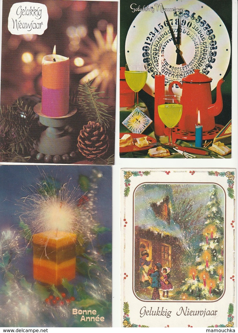 Lot 51 cartes Bonne Année, Joyeux Noël Gelukkig Nieuwjaar