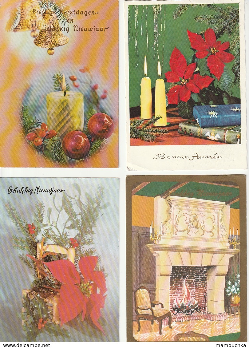 Lot 51 cartes Bonne Année, Joyeux Noël Gelukkig Nieuwjaar