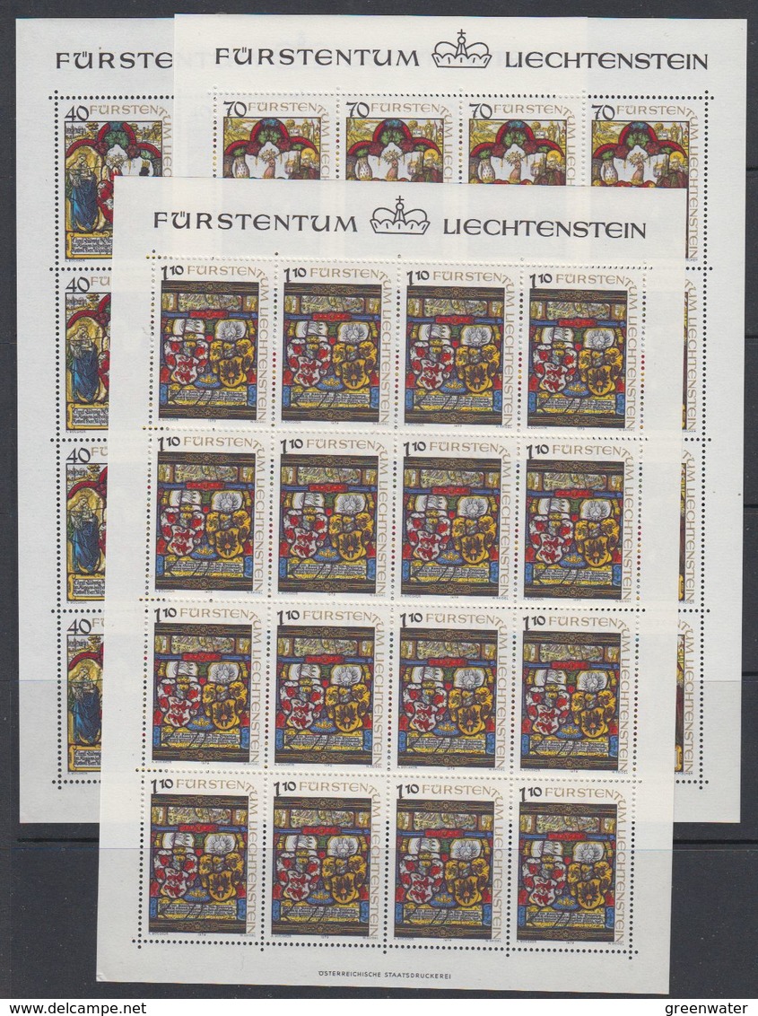 Liechtenstein 1979 Wappenscheiben 3v Sheetlets** Mnh (F7878) - Unused Stamps