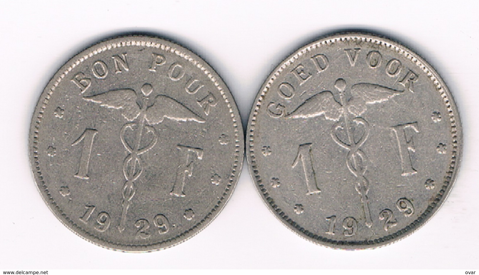 1 FRANC 1929 VL+FR BELGIE /5324/ - 1 Franc