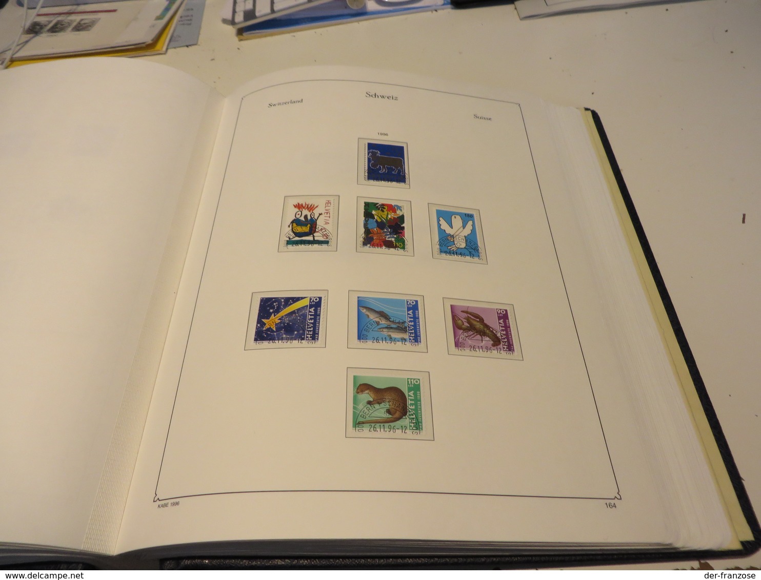 SCHWEIZ  1980 bis 2003 Posten  o /   ** /  MARKEN  auf  KABE - FALZLOS - VORDRUCK - SEITEN im BINDER