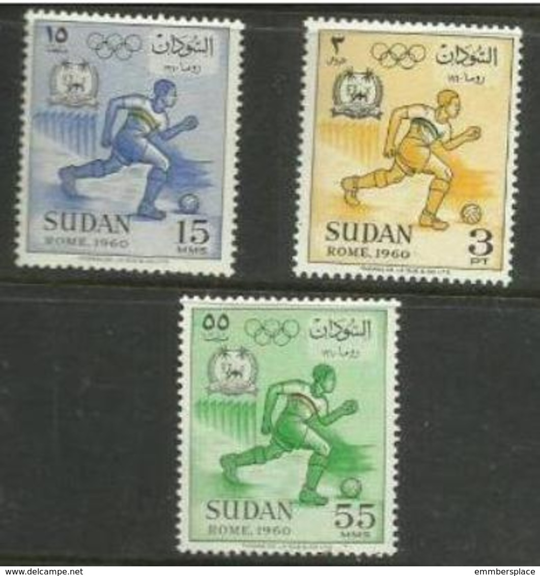 Sudan - 1960 Rome Olympics MLH *  SG 161-3  Sc 130-2 - Sudan (1954-...)