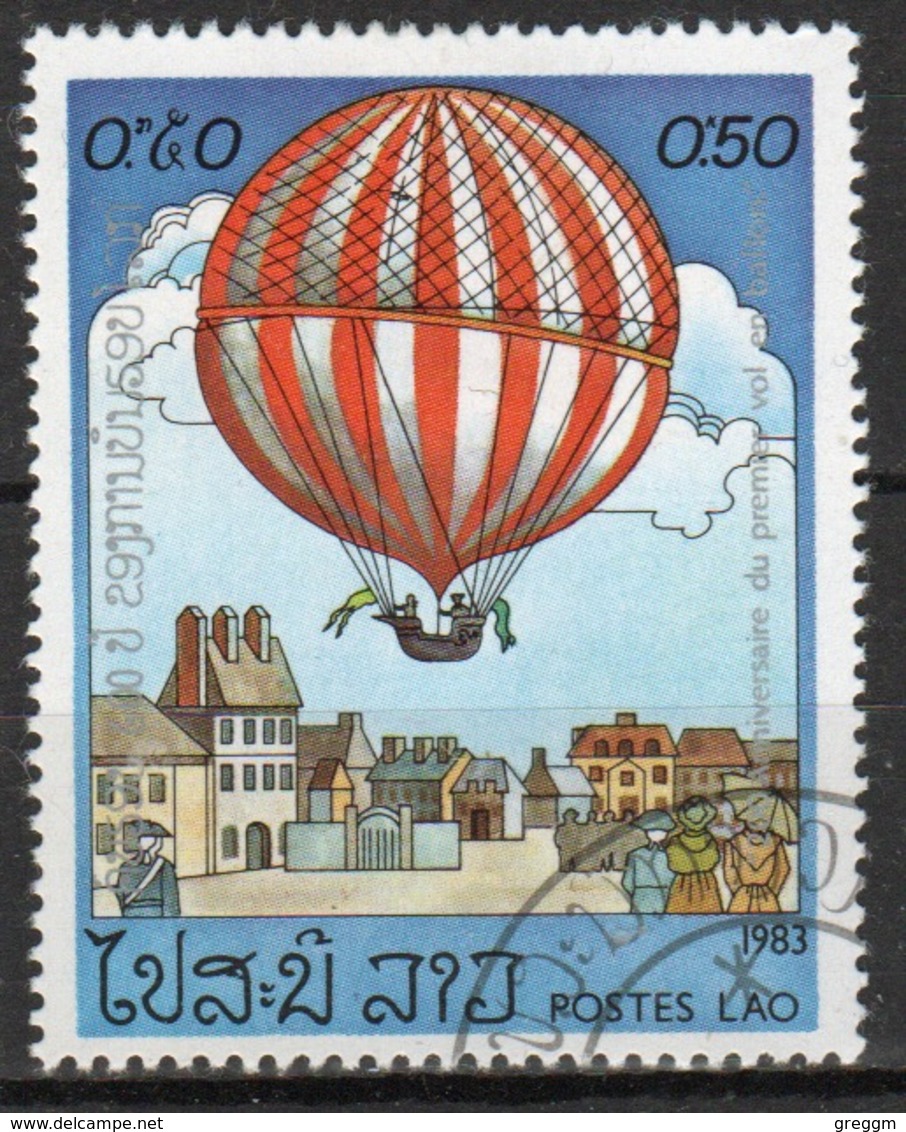 Laos 1983 Single 50c Stamp From The Bi-centenary Of Manned Flight Set. - Laos