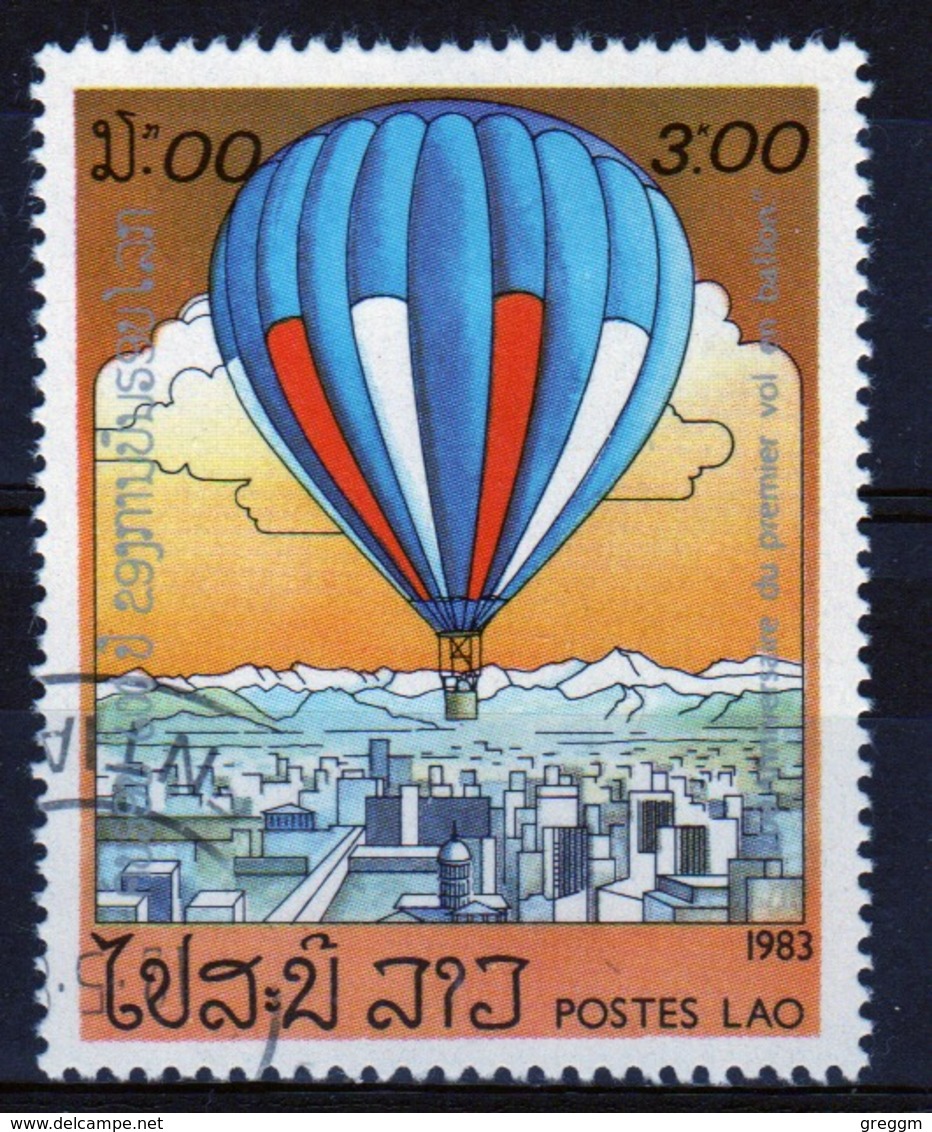 Laos 1983 Single 3k Stamp From The Bi-centenary Of Manned Flight Set. - Laos