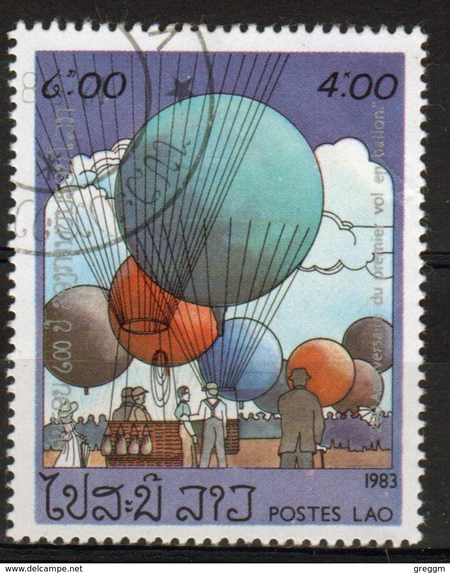 Laos 1983 Single 4k Stamp From The Bi-centenary Of Manned Flight Set. - Laos